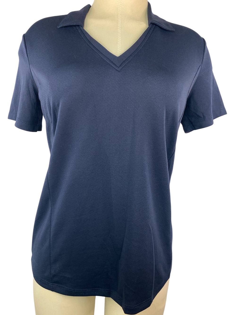 Lady Hagen Navy V-Neck Golf Shirt with Collar Women’s Medium